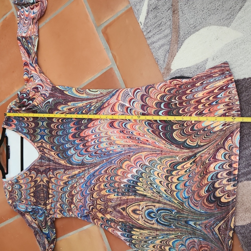 Azalea Multicolor V-Neck Long Sleeve Women's Dress - Picture 7 of 8